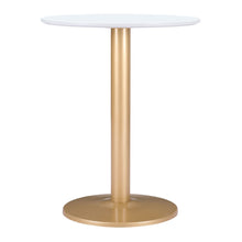 Load image into Gallery viewer, Round End Table - Gold And White