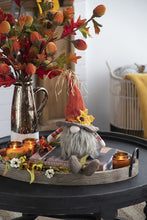 Load image into Gallery viewer, Sitting Gnome With Maple Leaf On Hat, For Holiday Harvest Festival Fall Festival & Thanksgiving Table Decorations (Set of 2) - Orange Multi