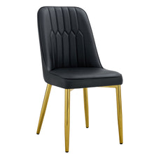 Load image into Gallery viewer, Modern Dining Chairs With Metal Legs And Simple Line Design On Backrest