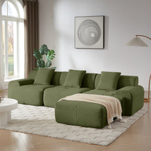 Load image into Gallery viewer, L Shaped Modular Sectional Sofa And Movable Ottoman