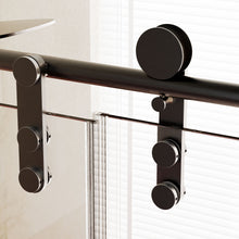 Load image into Gallery viewer, Frameless Single Sliding Shower Doors With Towel Rail & Handle