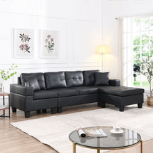 Load image into Gallery viewer, Modern Sectional Sofa Set With L Shape Chaise Lounge, Cup Holder, 4 Seat
