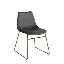 Load image into Gallery viewer, Velvet Metal Dining Side Chairs (Set of 2) - Dark Green / Gold