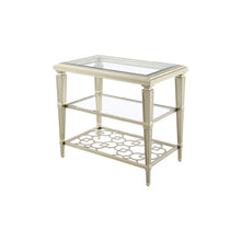 Load image into Gallery viewer, Tempered End Table With Two Shelves - Clear / Clear
