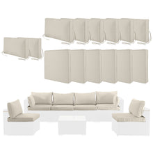 Load image into Gallery viewer, Cushion Covers For 7 Piece Wicker Sectional Sofa, 14 Pack Seat And Back Slipcovers With Zipper