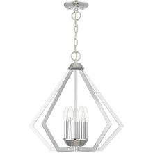 Load image into Gallery viewer, 20" Five Light Dimmable Chandelier With Shades - Silver