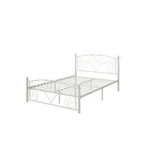 Load image into Gallery viewer, Full With Metal Frame Bed - White