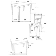 Load image into Gallery viewer, Arvin - 5 Piece Dining Set With Rectangular Table And Bench With Seats - Cappuccino