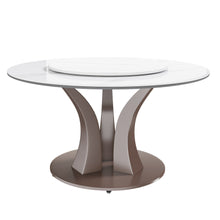 Load image into Gallery viewer, Table With Rotating Tray Scratch & Heat For Kitchen & Restaurant, 4 Chairs - White