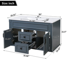 Load image into Gallery viewer, French Simple Style Wall Mounted Bathroom Cabinet With Sink