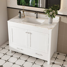 Load image into Gallery viewer, 43" Bathroom Vanity, Multi Functional Cabinet, Doors And Drawer - White
