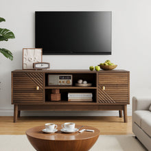Load image into Gallery viewer, TV Stand, Entertainment Center With Storage, Media Console Table For Living Room - Walnut