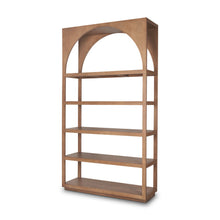 Load image into Gallery viewer, Arched Five Tier Bookcase - Brown