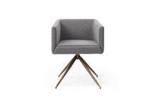 Load image into Gallery viewer, Upholstered Fabric Dining Room Arm Chair - Dark Gray