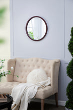 Load image into Gallery viewer, Circle Wall Mirror With Wooden Frame, Wall Mirror For Living Room