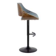 Load image into Gallery viewer, Fabrizzi - Mid Century Modern Adjustable BarStool With Rounded T Footrest (Set of 2)