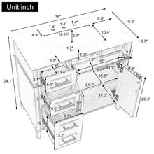 Load image into Gallery viewer, Bathroom Vanity With Sink, 4 Drawers, 2 Doors