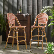 Load image into Gallery viewer, Outdoor Pe Rattan French Barstool Set