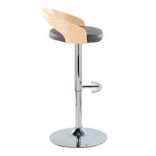 Load image into Gallery viewer, Grotto - Contemporary Adjustable Barstool, Swivel With Rounded T Footrest (Set of 2)
