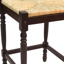 Load image into Gallery viewer, Backless Counter Height Bar Chair With Footrest 24" - Natural And Espresso