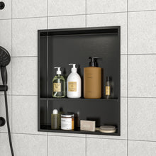 Load image into Gallery viewer, Modern Stainless Steel Shower Niche Double Shelf For Bathroom