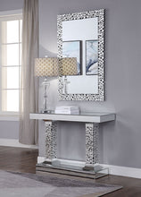Load image into Gallery viewer, Lachina - Glam Mirrored Faux Gems Console Table - Silver