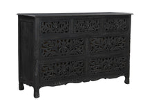 Load image into Gallery viewer, Solid Wood Seven Drawer Dresser - Black