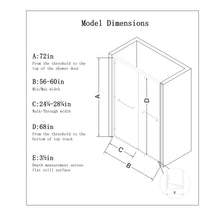 Load image into Gallery viewer, Aluminum Frame Double Double Soft Close Shower Door, Tempered Glass And Dual Stainless Steel Handles