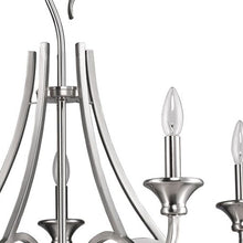 Load image into Gallery viewer, Candle Style Five Light Metal Dimmable Chandelier - Silver