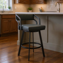 Load image into Gallery viewer, Swivel Low Back Counter Height Bar Chair - Gray / Black