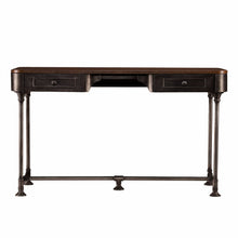 Load image into Gallery viewer, Writing Desk With Two Drawers - Brown / Silver