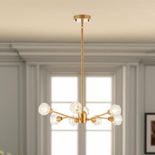 Load image into Gallery viewer, Nine Light Metal Chandelier - Gold