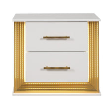Load image into Gallery viewer, Obsession - 2 Drawer LED Nightstand - White