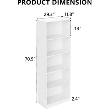 Load image into Gallery viewer, 5 Tier Bookshelf Storage Cabinet With Anti-Tip Kit