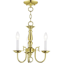 Load image into Gallery viewer, 14" Three Light Dimmable Chandelier With Shades - Brass