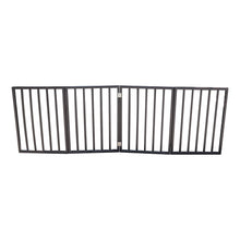 Load image into Gallery viewer, Pet Gate Dog Gate For Doorways, Stairs Or House Freestanding, Folding - Dark Brown