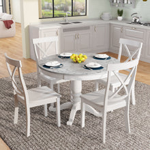 Load image into Gallery viewer, 5 Pieces Dining Table And Chairs Set For 4 Persons, Kitchen Room Solid Wood Table With 4 Chairs