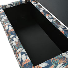 Load image into Gallery viewer, Charming Floral Storage Ottoman With Upholstered Fabric
