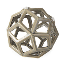 Load image into Gallery viewer, Crackle Glaze Geometric Sculpture - Khaki