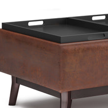 Load image into Gallery viewer, Owen - Tray Top Small Coffee Table Upholstered Storage Ottoman