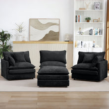 Load image into Gallery viewer, Modular L-Shaped Sectional Sofa With Movable Ottoman