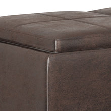 Load image into Gallery viewer, Avalon - Storage Ottoman - Distressed Brown