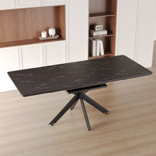 Load image into Gallery viewer, Modern Mid-Century Gray Dining Table Set With Extendable Design