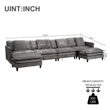 Load image into Gallery viewer, Modular U Shaped Sofa, With Adjustable Layout For Comfort And Durability - Gray