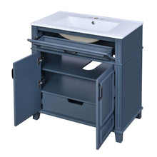 Load image into Gallery viewer, Bathroom Vanity With Sink Storage Cabinet - Blue