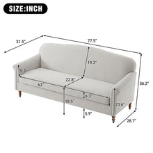 Load image into Gallery viewer, Loveseat Sofa, 2 Seater Couch With Rolled Arms