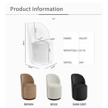 Load image into Gallery viewer, 360 Degree Swivel Armless Dining Barrel Chair