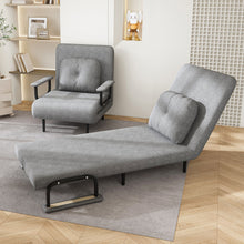 Load image into Gallery viewer, 3 In 1 Convertible Folding Sofa Bed With Adjustable Backrest And Pillow