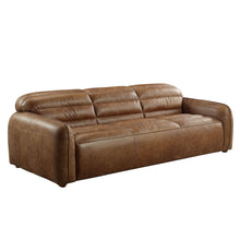 Load image into Gallery viewer, Top Grain Leather Sofa With Black Legs - Dark Brown