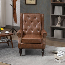 Load image into Gallery viewer, Modern Accent Armchair With Sturdy Wood Legs